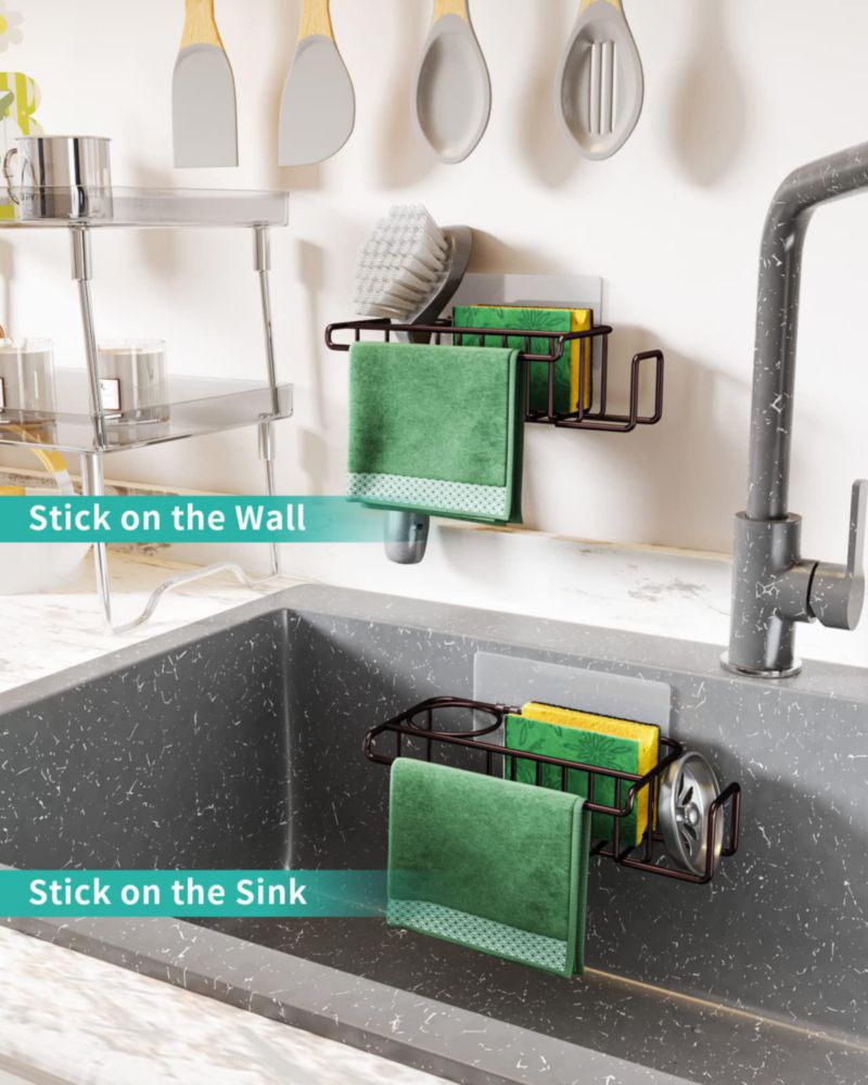 Organizador para fregadero de cocina HapiRm 4‑en‑1 Bronce