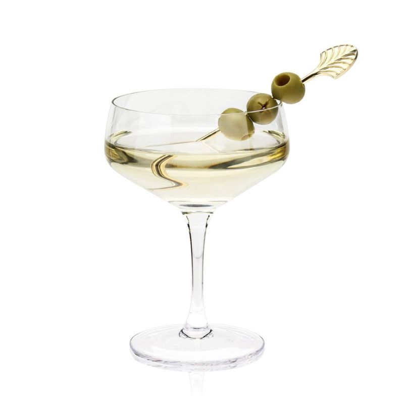Juego de 4 pinchos Viski 13 cm Dorado Art Deco