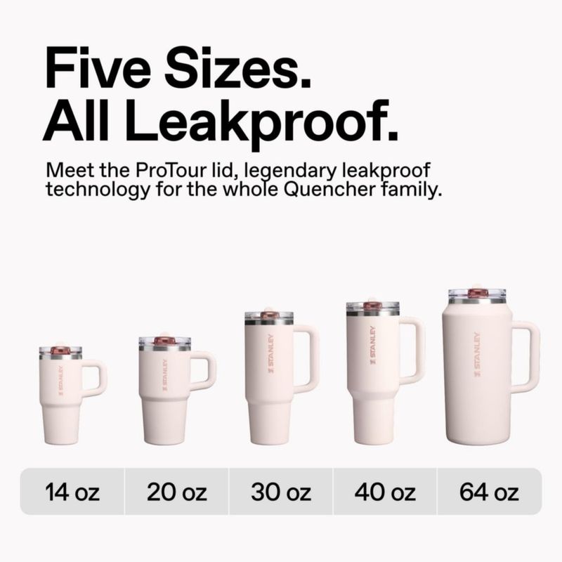 Vaso térmico STANLEY Quencher ProTour 12 L con sorbete abatible – Vermilión Hypergrip