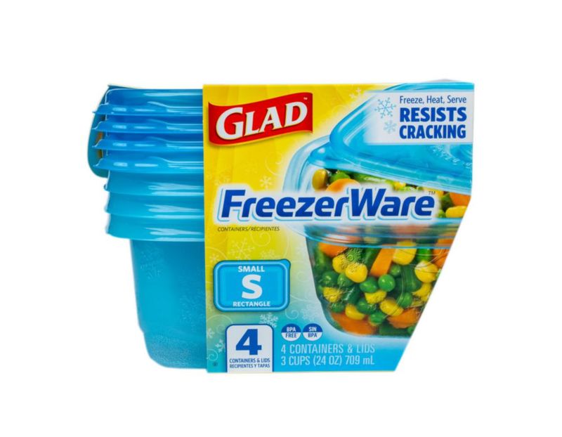 Envases de Almacenamiento de Alimentos Glad 709 ml (Pack de 6) FreezerWare