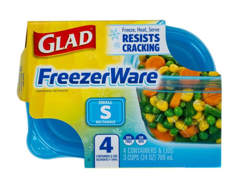 Envases de Almacenamiento de Alimentos Glad 709 ml (Pack de 6) FreezerWare