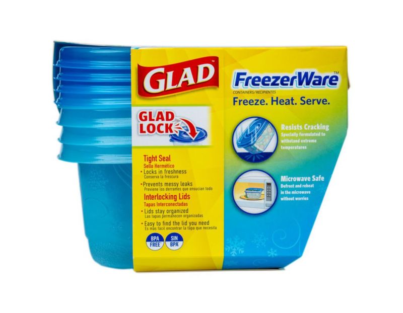 Envases de Almacenamiento de Alimentos Glad 709 ml (Pack de 6) FreezerWare