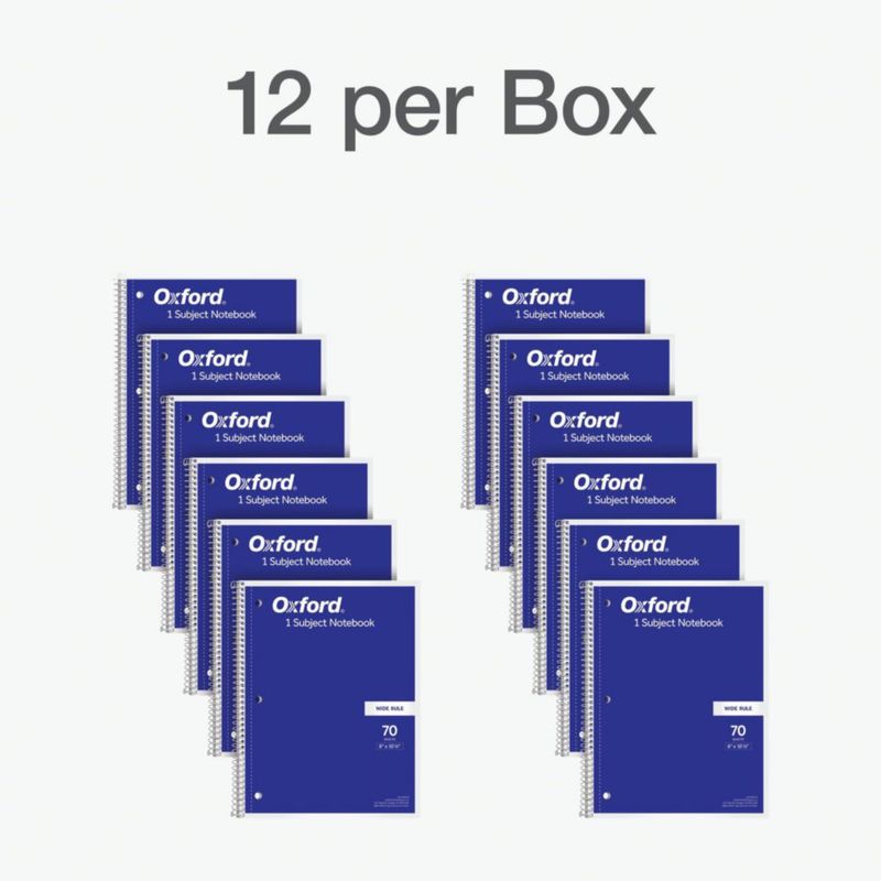 Cuaderno Oxford 12 unidades Rayado amplio Azul 70 hojas