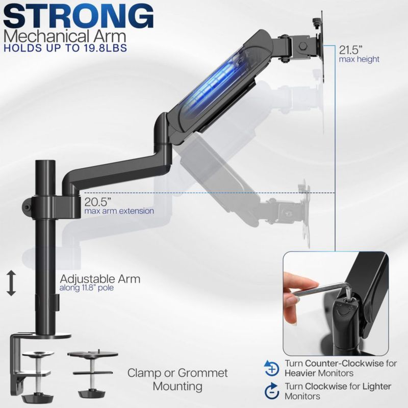 Brazo para monitor VIVO 17-32\" con inclinación y giro totalmente articulados