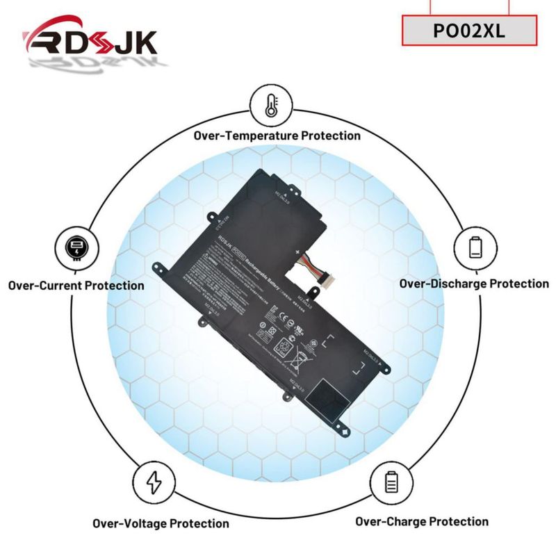 Batería para portátil RDSJ PO02XL 76 V 37 Wh HP Stream