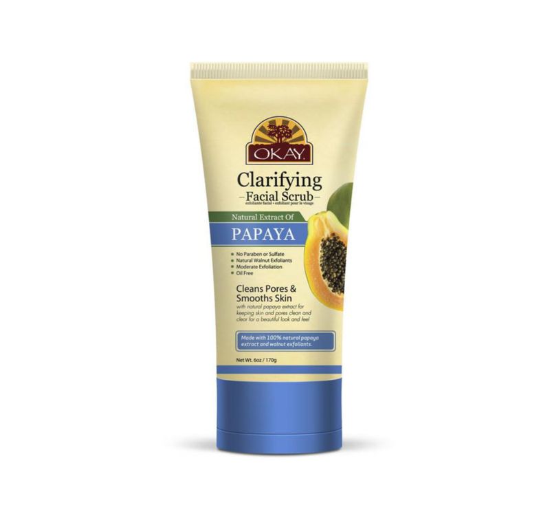 Exfoliante Facial OKAY Papaya 170 g Control de Grasa Sin Parabenos