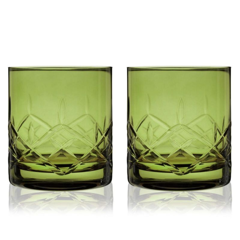 Vasos tipo old fashioned Viski 325 ml Verde - Pack de 2