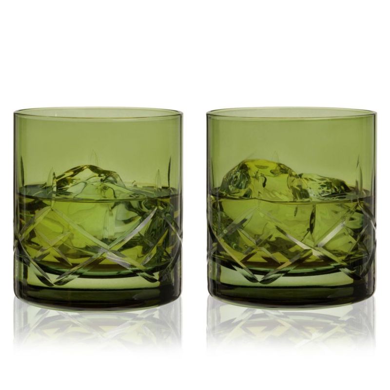 Vasos tipo old fashioned Viski 325 ml Verde - Pack de 2