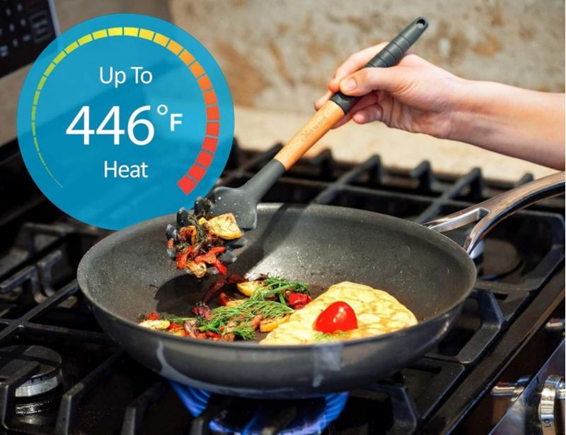 Juego de Utensilios de Cocina Cookward 6 Piezas Gris Oscuro de Silicona