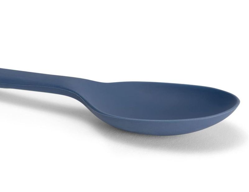 Cuchara Misen de Silicona con Ranuras 30 cm Azul