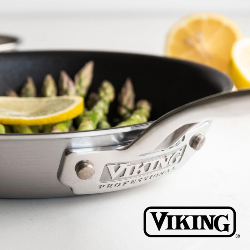 Sartén Viking de 30 cm antiadherente con tapa plateada