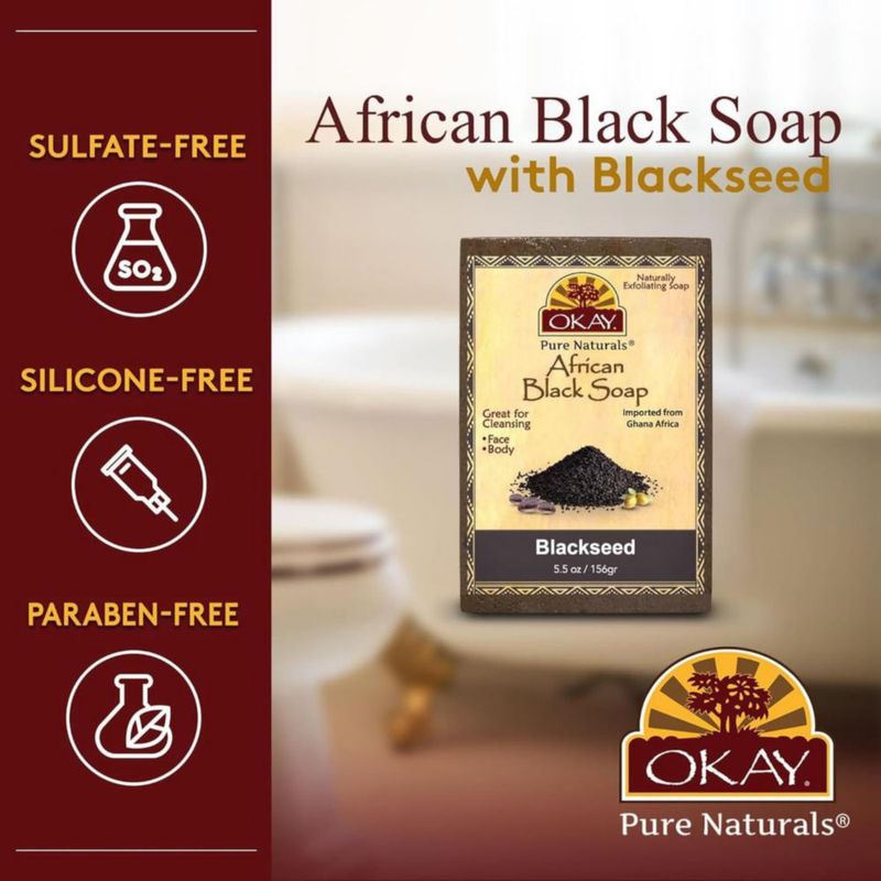 Jabón OKAY de semilla negra africana 156 g