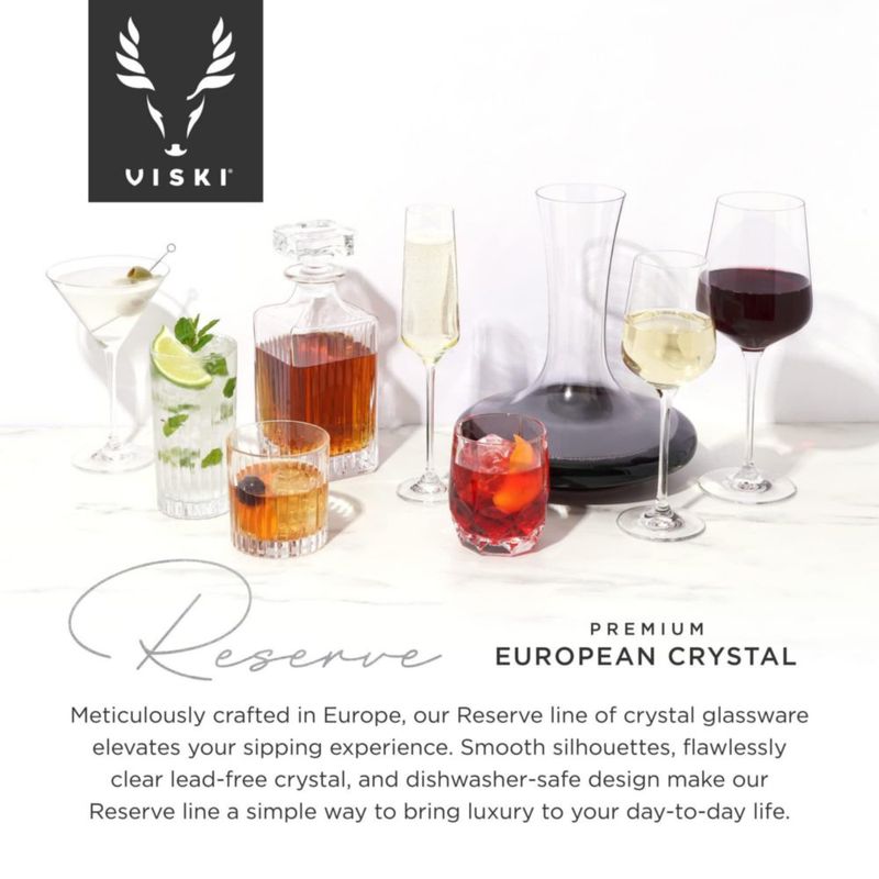 Vasos Highball de Cristal Viski Reserve Milo - Juego de 4 vasos tipo Collins de 14 oz para cócteles bodas aniversarios y ocasiones especiales