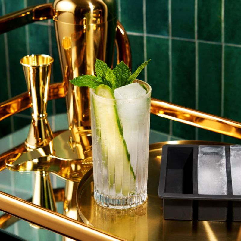 Vasos Highball de Cristal Viski Reserve Milo - Juego de 4 vasos tipo Collins de 14 oz para cócteles bodas aniversarios y ocasiones especiales
