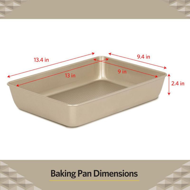 Bandeja para hornear Glad 23x34 cm dorada antiadherente de alta resistencia