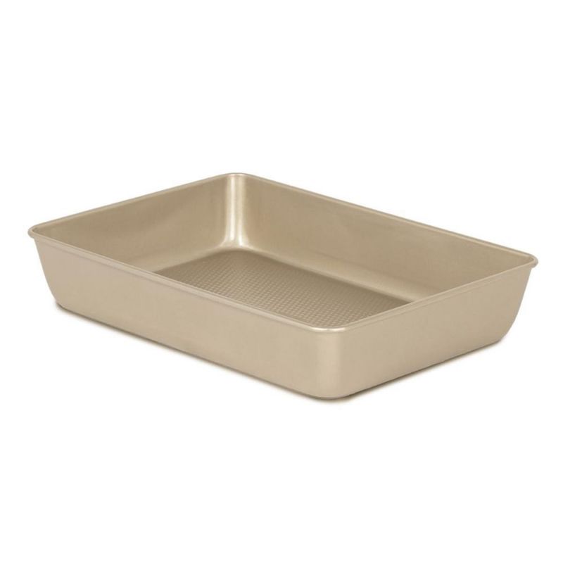 Bandeja para hornear Glad 23x34 cm dorada antiadherente de alta resistencia