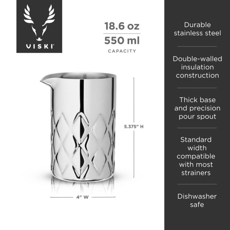 Vaso mezclador Viski 550 ml acero inoxidable (juego de 1)