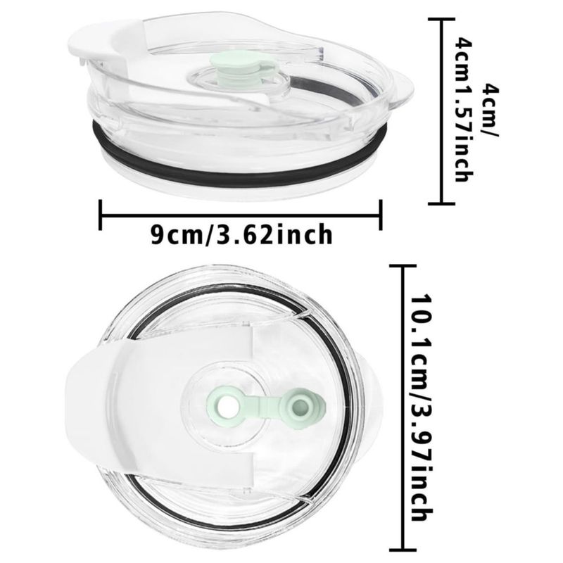 Tapa para vaso térmico AiHeart 354 × 397 in a prueba de derrames con pajilla