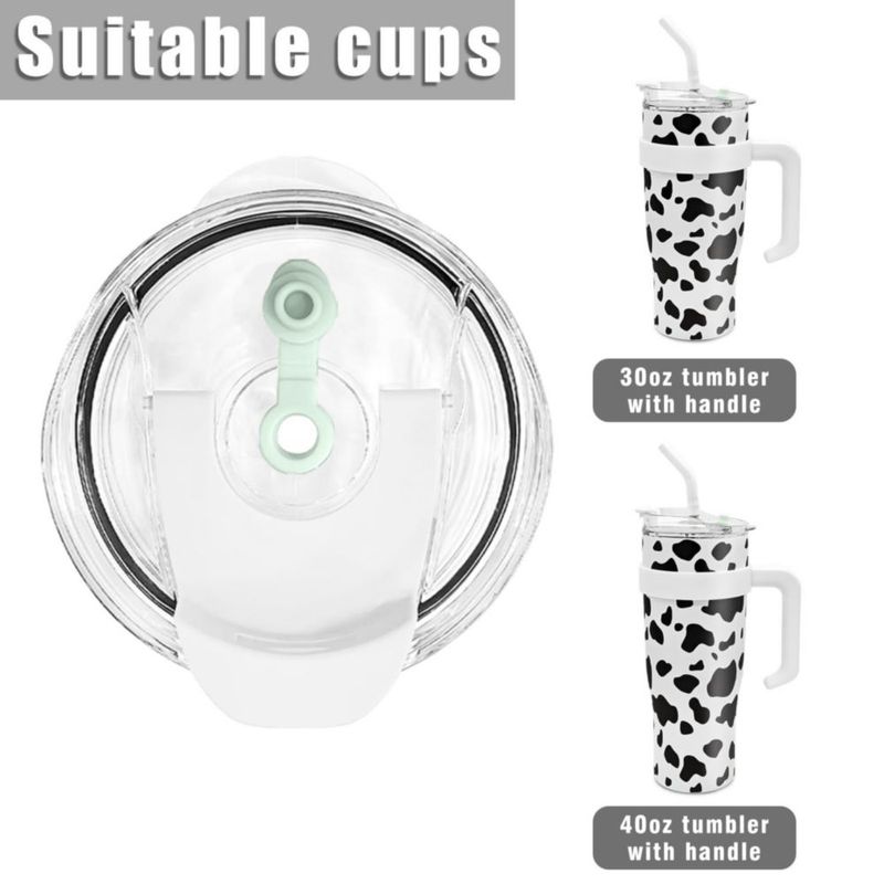Tapa para vaso térmico AiHeart 354 × 397 in a prueba de derrames con pajilla