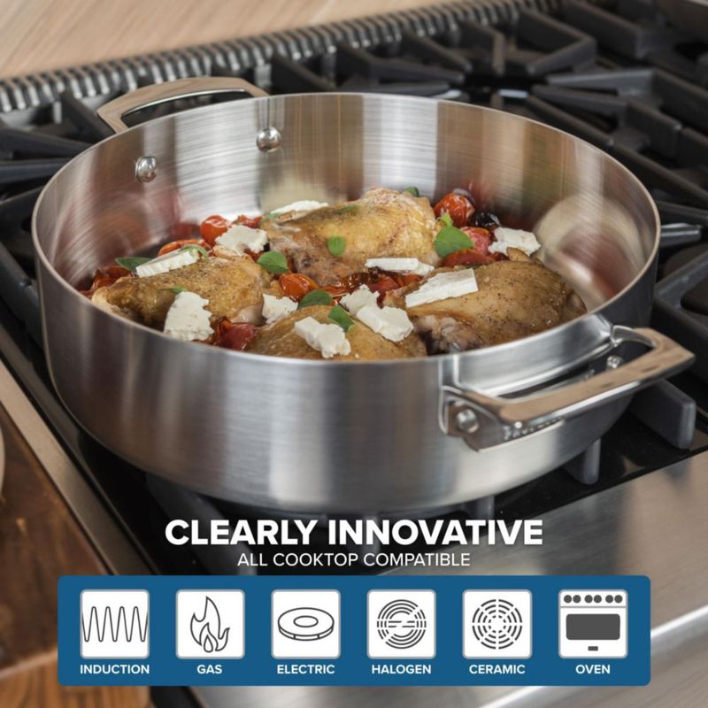 Olla de Cocina Viking 6.4 L Acero Inoxidable de 5 Capas con Acabado Satinado