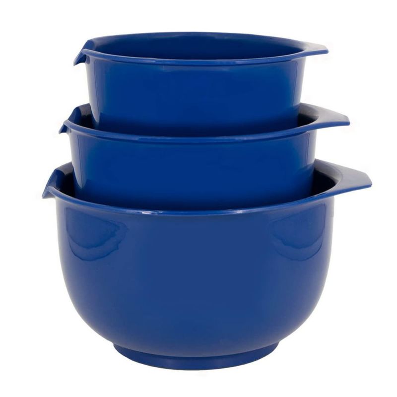Juego de 3 cuencos Glad azules con diseño apilable