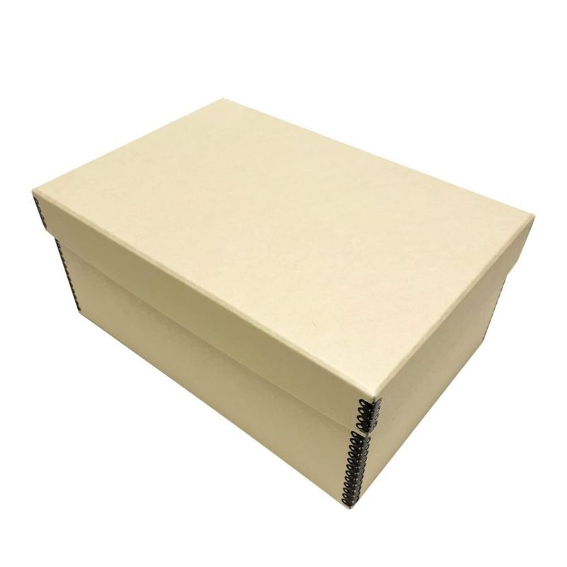 Caja archivística para fotos y tarjetas Lineco 13 × 20 × 30 cm color caqui (2 unidades)