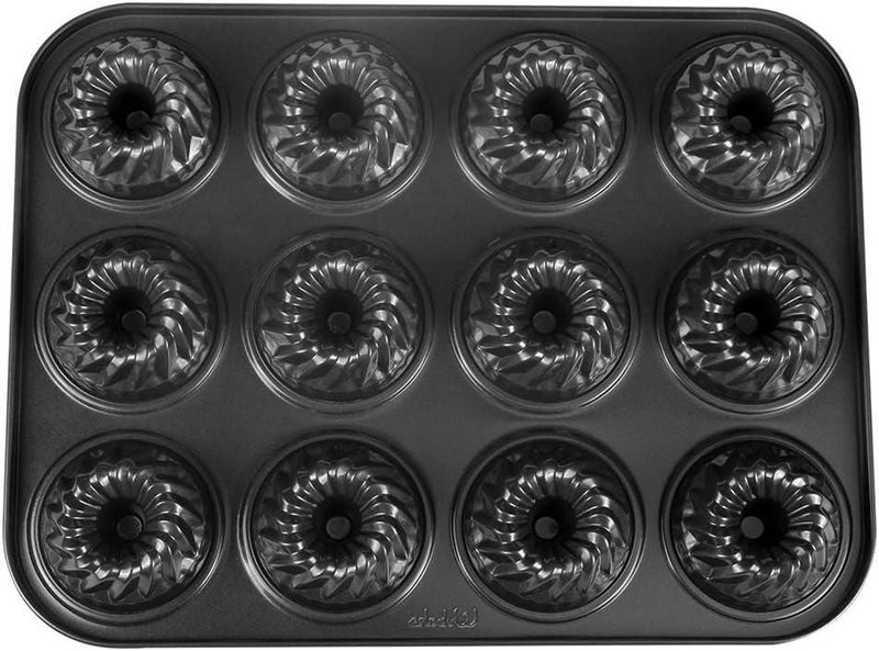 Molde Webake de Acero al Carbono con 12 Cavidades Antiadherentes de 7 cm