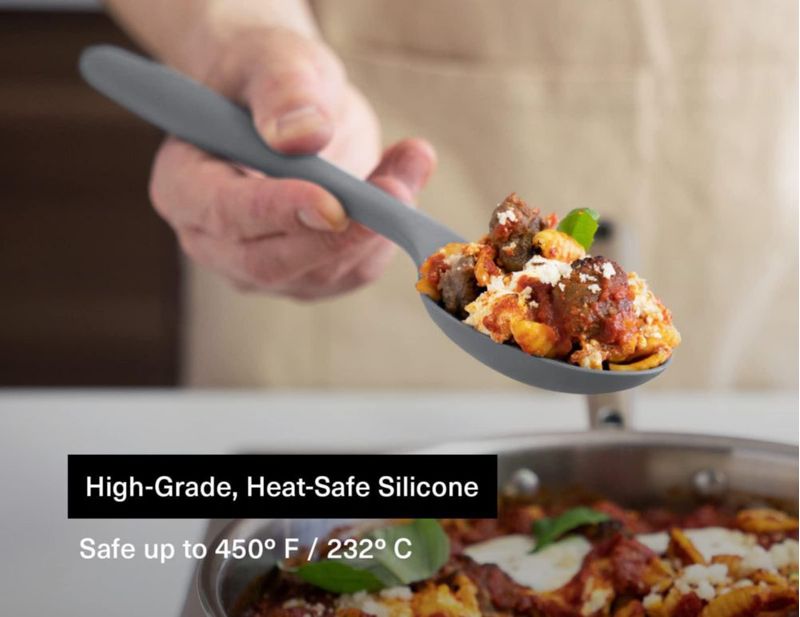 Cuchara mezcladora de silicona Misen gris apta para lavavajillas