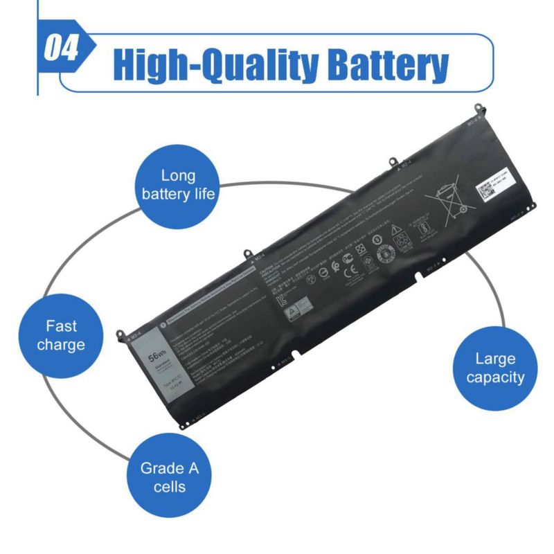 Batería para portátil Dentsing 56Wh 11.4V DELL XPS 15 9500