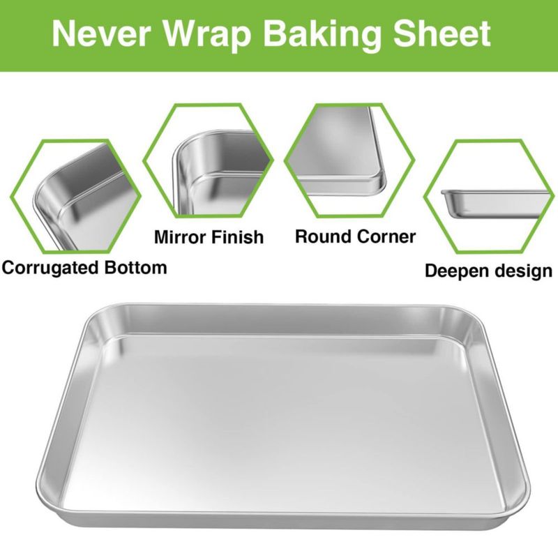 Bandeja para hornear Umite Chef 3 uds 30 × 25 × 25 cm Acero inoxidable