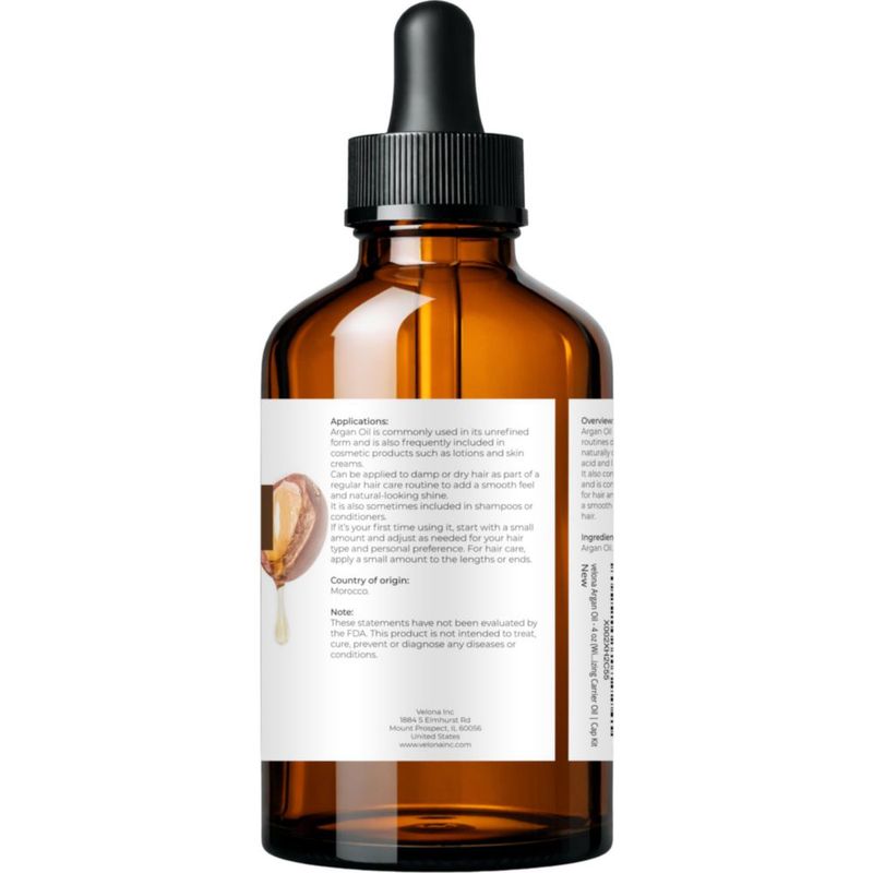 Aceite de Argán Velona 118 ml Prensado en frío sin refinar
