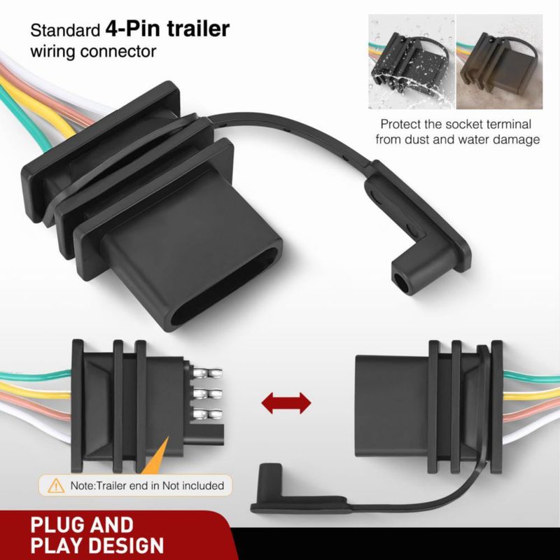 Arnés de cableado Nilight 56459 de 4 pines para Nissan Rogue