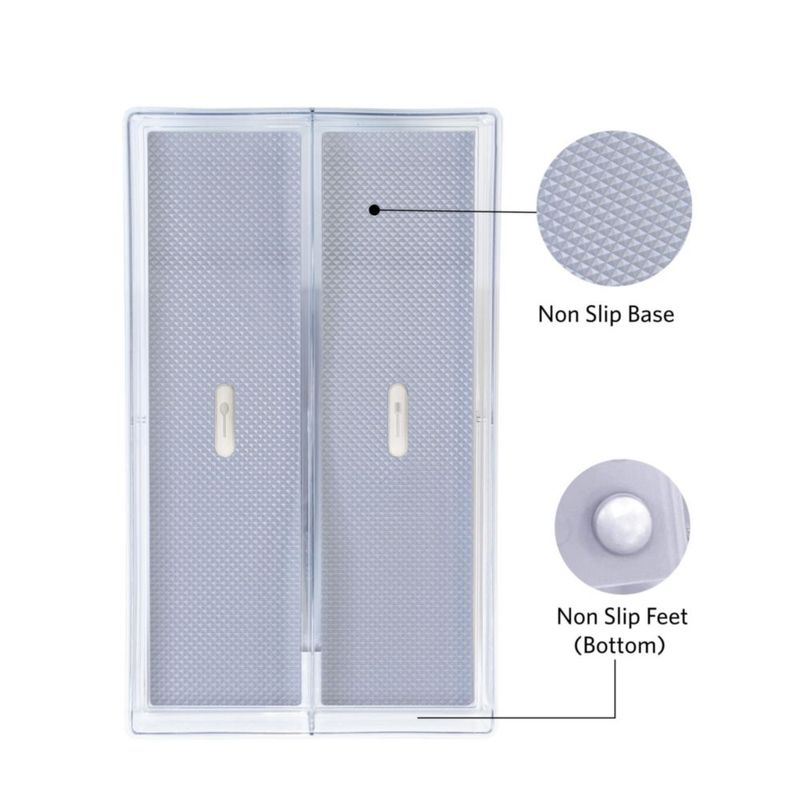 Bandeja de plástico transparente dividida Caddy Glad 38 × 23 cm