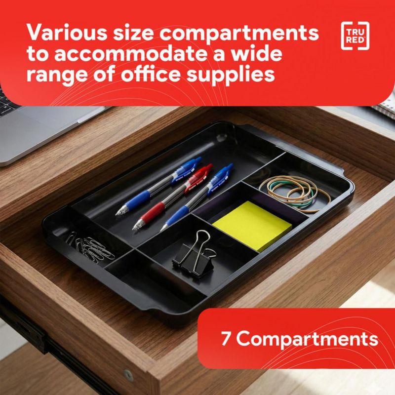 Organizador de cajón TRU RED extensible 32-43 cm negro