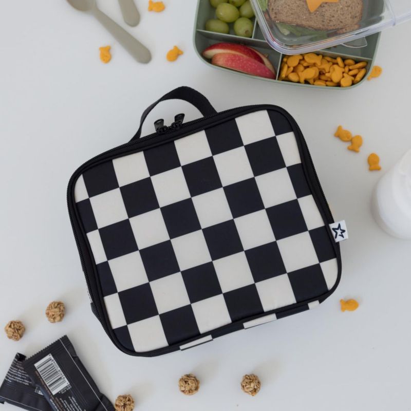 Lonchera Tiny Twinkle Impermeable a Cuadros Negros