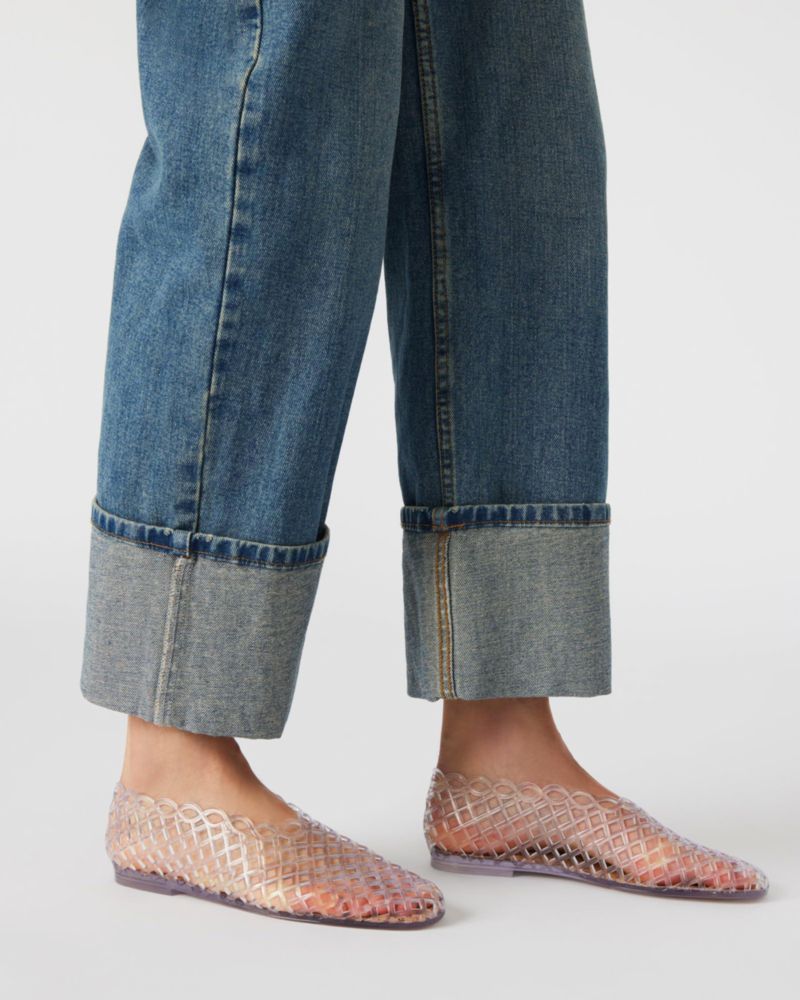 Zapato plano tipo bailarina Steve Madden Grove transparente talla 7