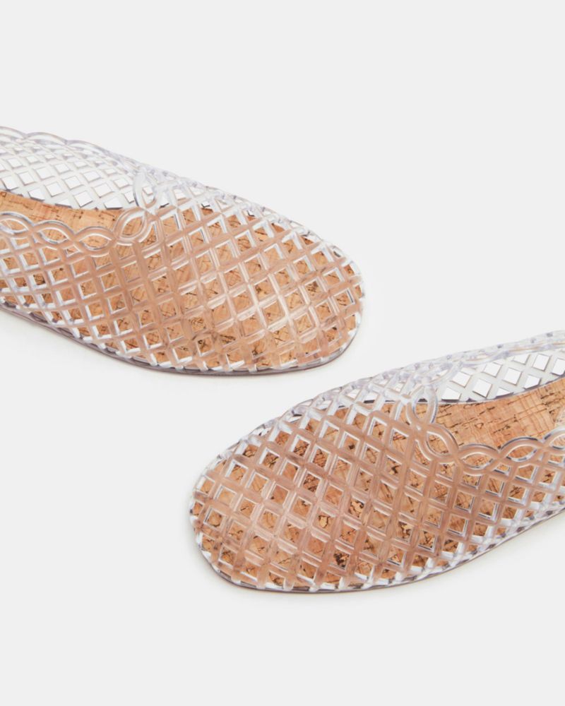 Zapato plano tipo bailarina Steve Madden Grove transparente talla 7