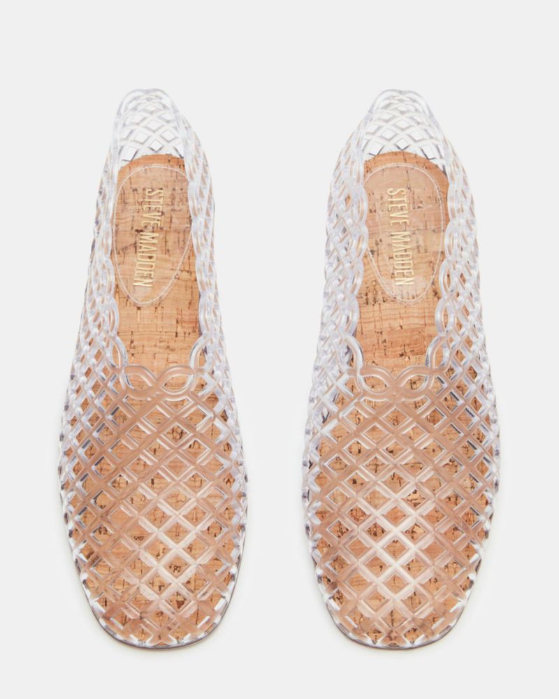 Zapato plano tipo bailarina Steve Madden Grove transparente talla 7