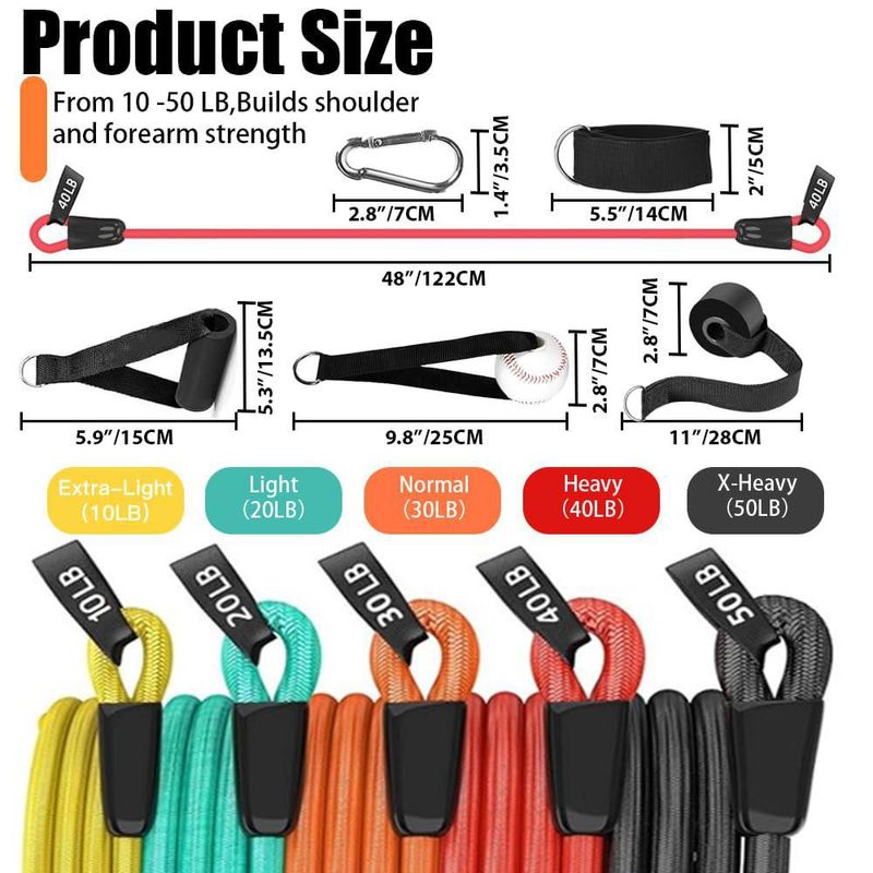 Entrenador de Béisbol Davllin 120 cm – Set de Bandas de Resistencia