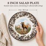 Plato de Ensalada Spode 20 cm Multicolor con Borrego de Cuernos Grandes