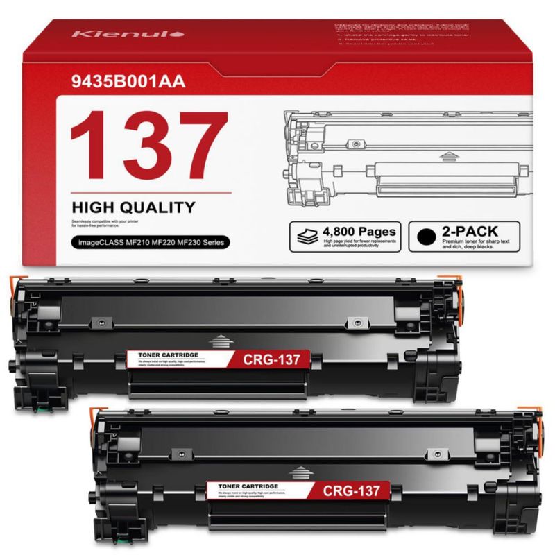 Tóner Kienul CRG-137 2 unidades Negro de alto rendimiento