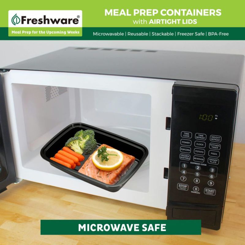 Contenedores para preparación de comidas Freshware 800 ml paquete de 15 libres de BPA