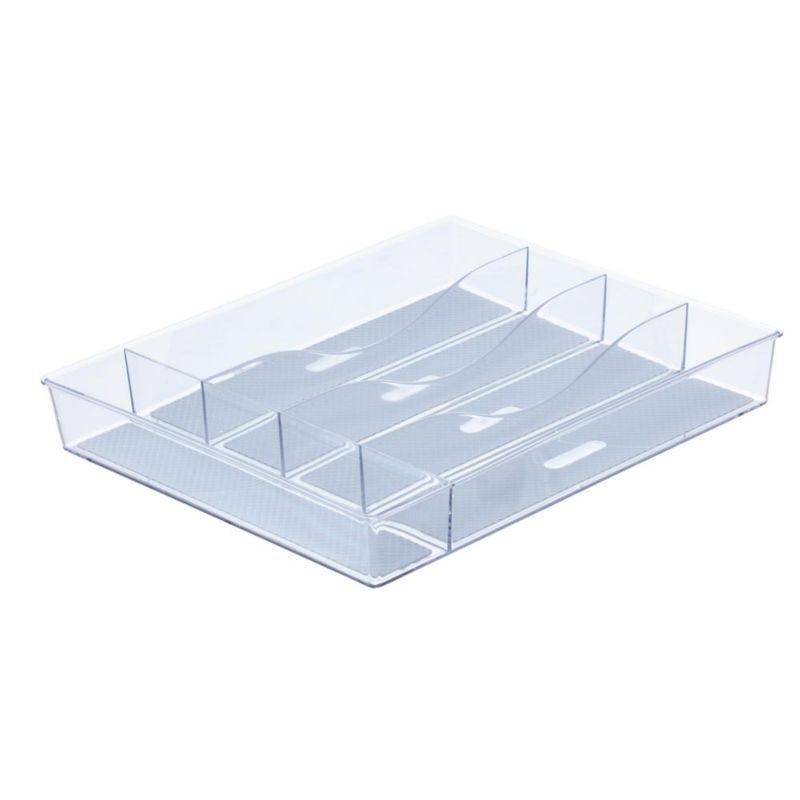 CADDY Glad Bandeja de Plástico Transparente de 5 Compartimentos 28 × 25 cm