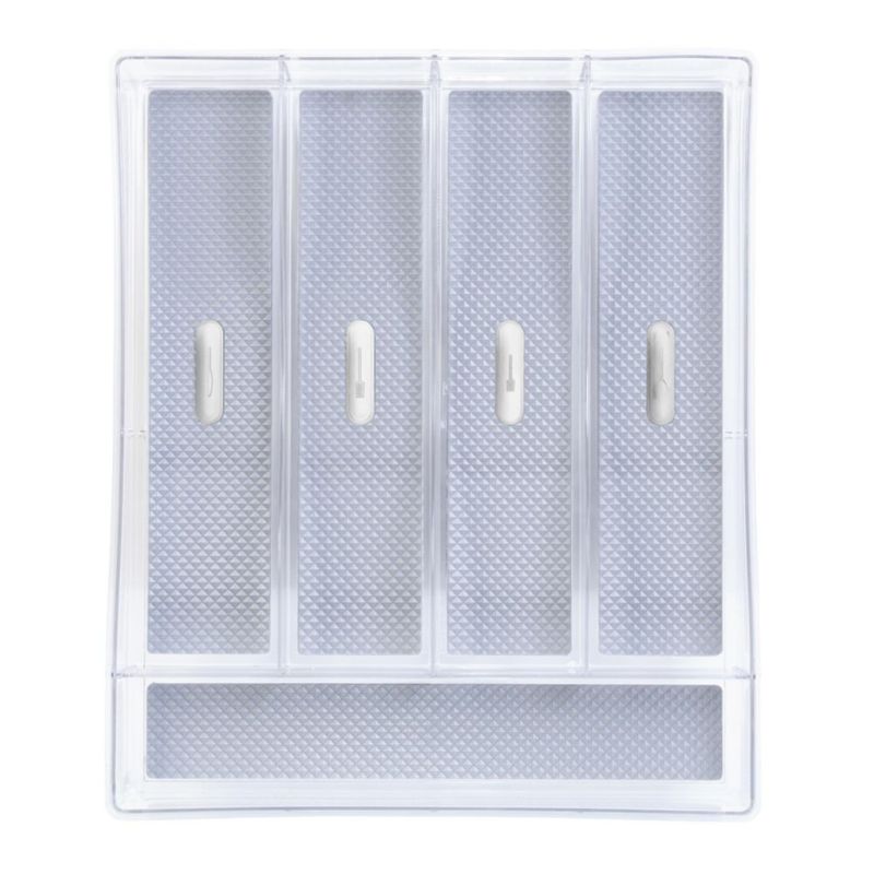CADDY Glad Bandeja de Plástico Transparente de 5 Compartimentos 28 × 25 cm