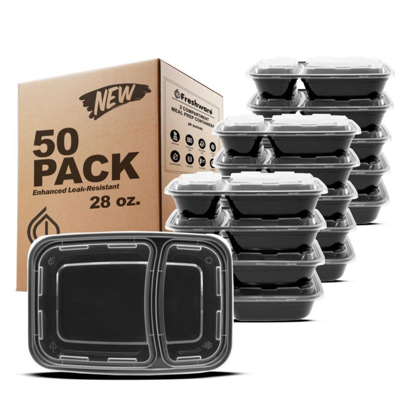 Envases Freshware para preparación de comidas paquete de 50 800 ml sin BPA