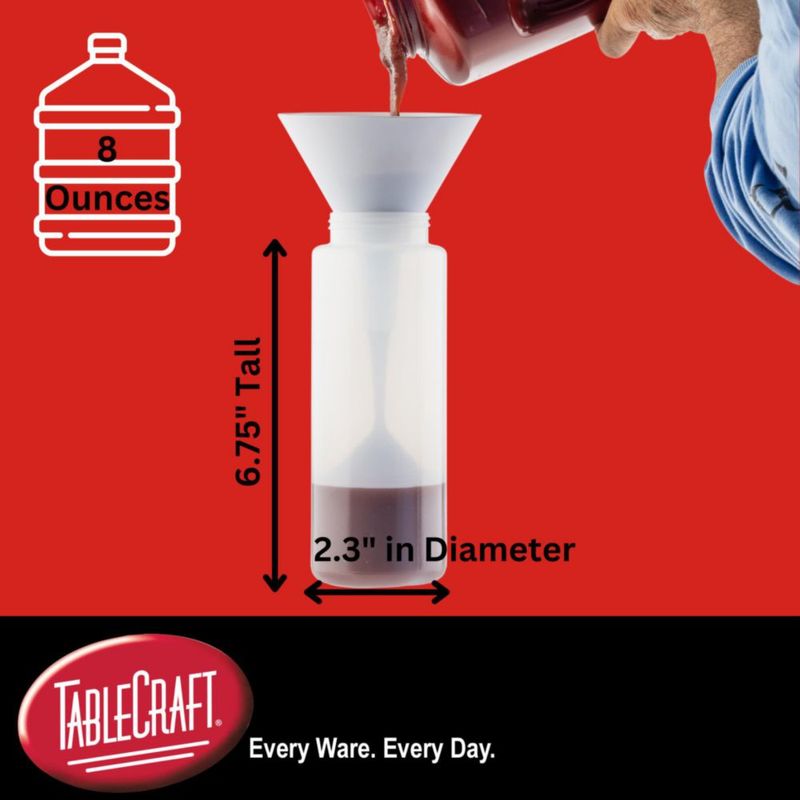 Botellas Tablecraft de 237 ml transparentes paquete de 6 boca ancha