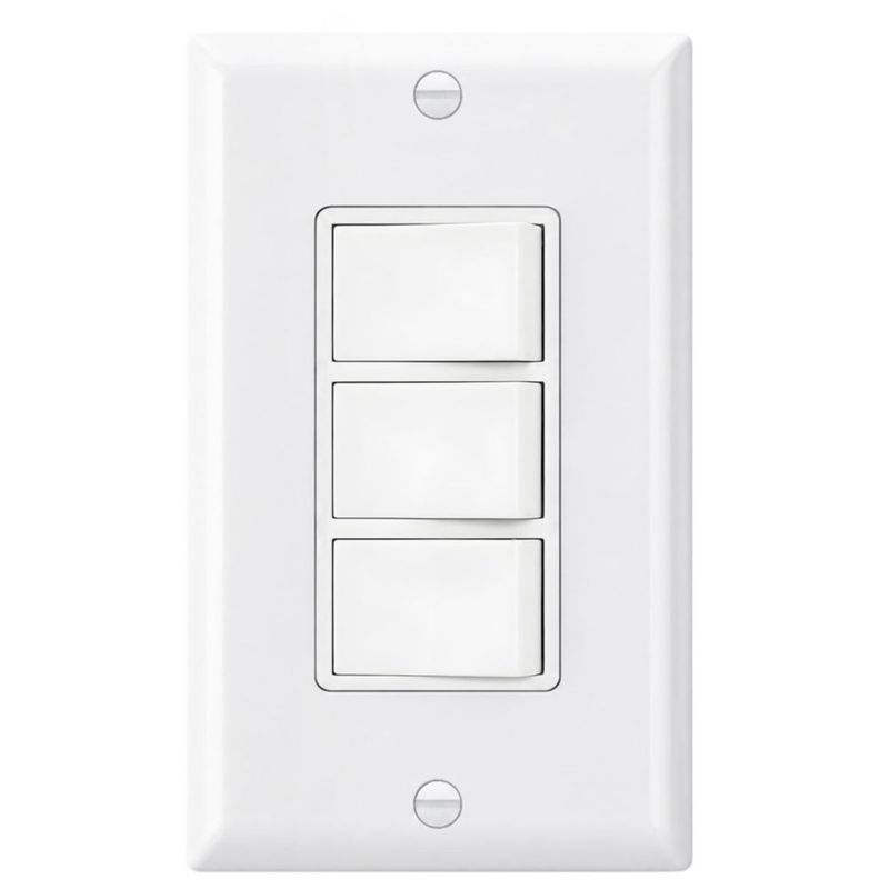 Interruptor de palanca Baomain 15A 120/277V unipolar blanco