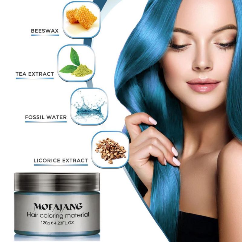 Cera de color para el cabello SOVONCARE 120 g Azul - Tinte temporal