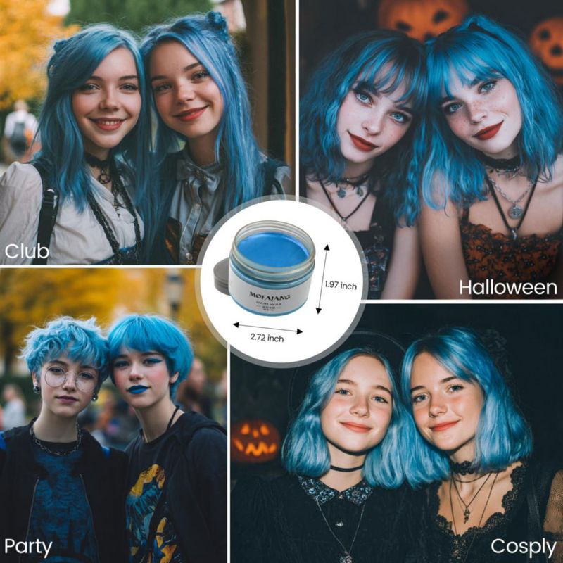 Cera de color para el cabello SOVONCARE 120 g Azul - Tinte temporal
