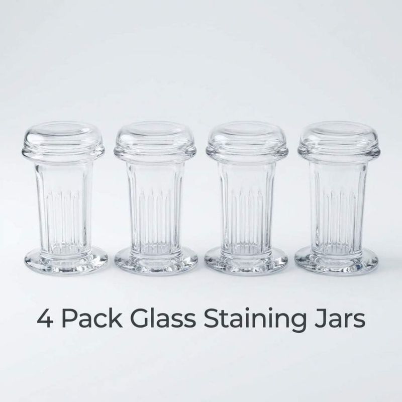 Frasco QWORK 60 ml Pack de 4 con tapa de gravedad – Uso de laboratorio